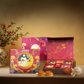 Evoucher - Hộp quà trung thu Moonlit Harmony 2026 phiên bản nam châm - Combo 4 bánh và trà