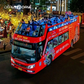 Vé xe bus 2 tầng City Sightseeing Tour đêm tham quan TP Hồ Chí Minh 1 vòng - Vé người lớn