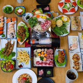 Buffet Sushi Sashimi   Hotpot Kunimoto Menu 399k hơn 70 món cao cấp - Free quầy Line tráng miệng