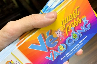 Mẫu vé khu vui chơi trẻ em