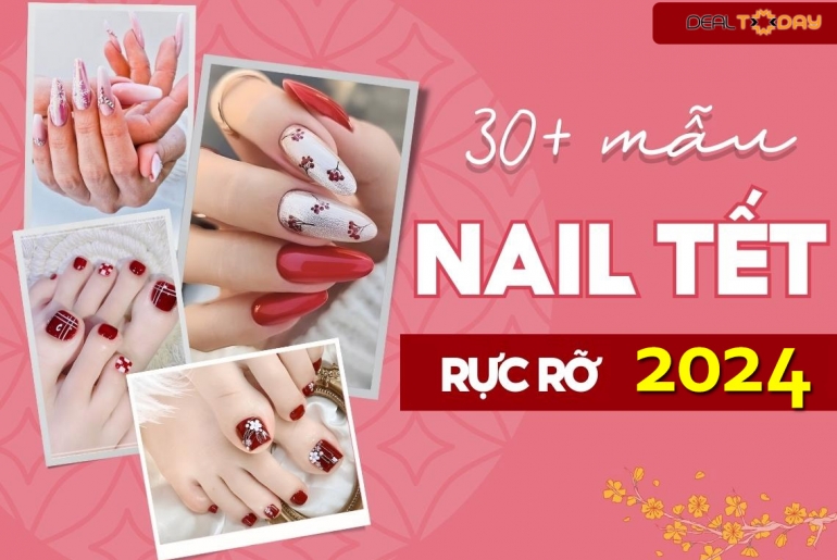 Top 3 mẫu nail Tết 2024 cực đẹp, cực HOT